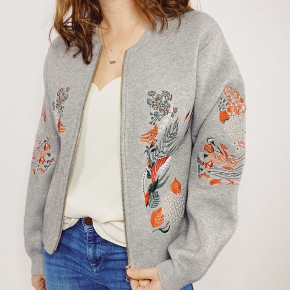 Anthropologie Jackets & Blazers - Aratta Silent Journey Embroidered Sweater Jacket